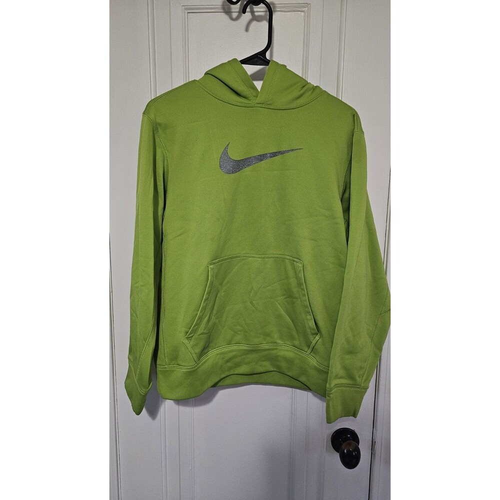 Nike Lime Green Dri-fit Hoodie Womans Xl Long Sleeve Pullover Sweatshirt Active